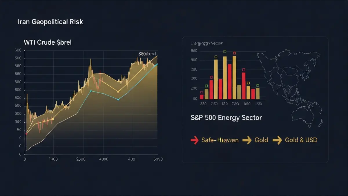 이란 지정학적 리스크 WTI 유가 S&P500 에너지 섹터 글로벌 금융 시장 차트 인포그래픽
