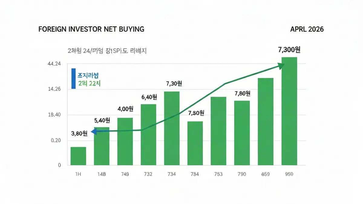 2026년 4월 외국인 코스피 순매수 동향 차트 인포그래픽