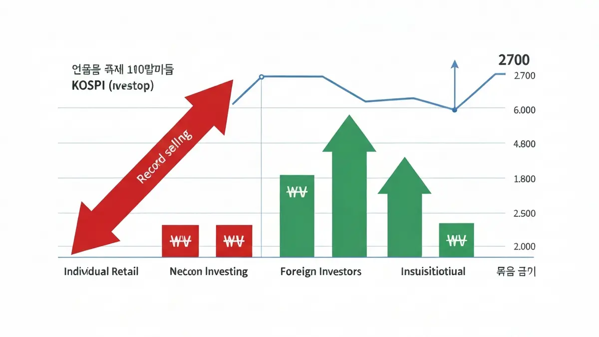 코스피 개인 외국인 기관 투자자별 순매수 순매도 동향 인포그래픽 2026년 4월